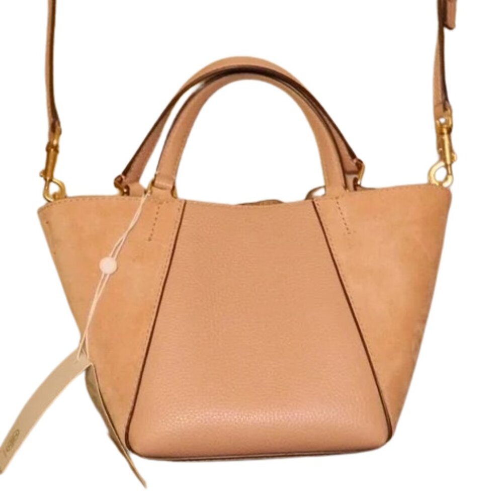 Tory Burch $448 90475 McGraw Mini Drawstring Dragonfly Satchel Meadowsweet NWT! - Picture 2 of 5
